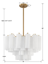 Addis 9 Light Aged Brass Chandelier ADD-308-AG-AM