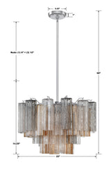 Addis 9 Light Aged Brass Chandelier ADD-308-AG-AM