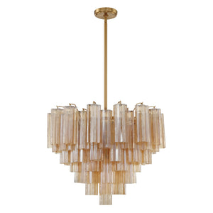 Addis 12 Light Aged Brass Chandelier ADD-312-AG-AM