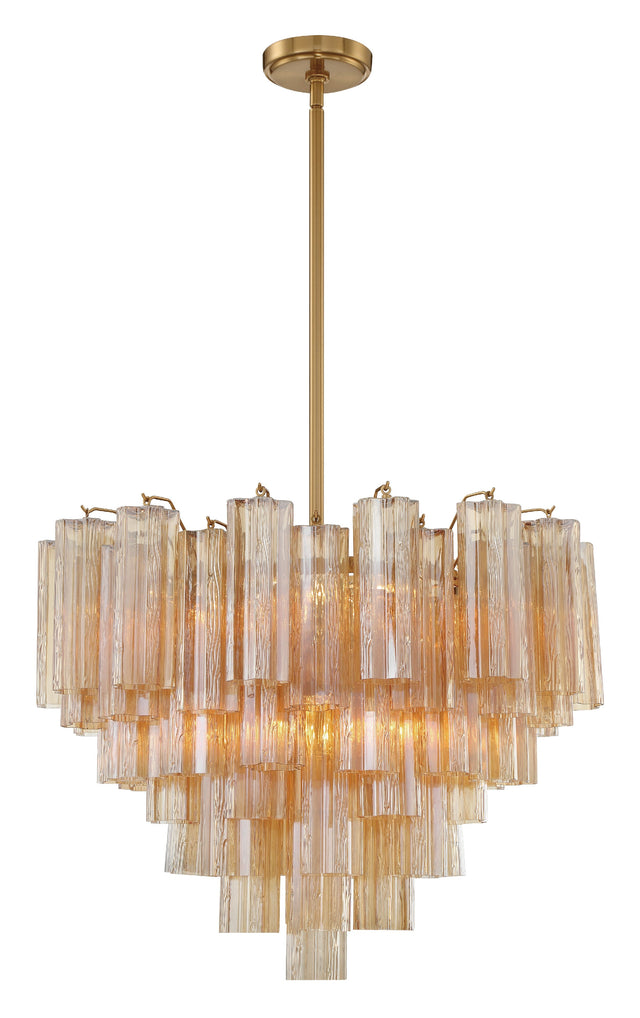 Addis 12 Light Aged Brass Chandelier ADD-312-AG-AM