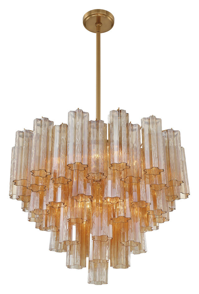 Addis 12 Light Aged Brass Chandelier ADD-312-AG-AM
