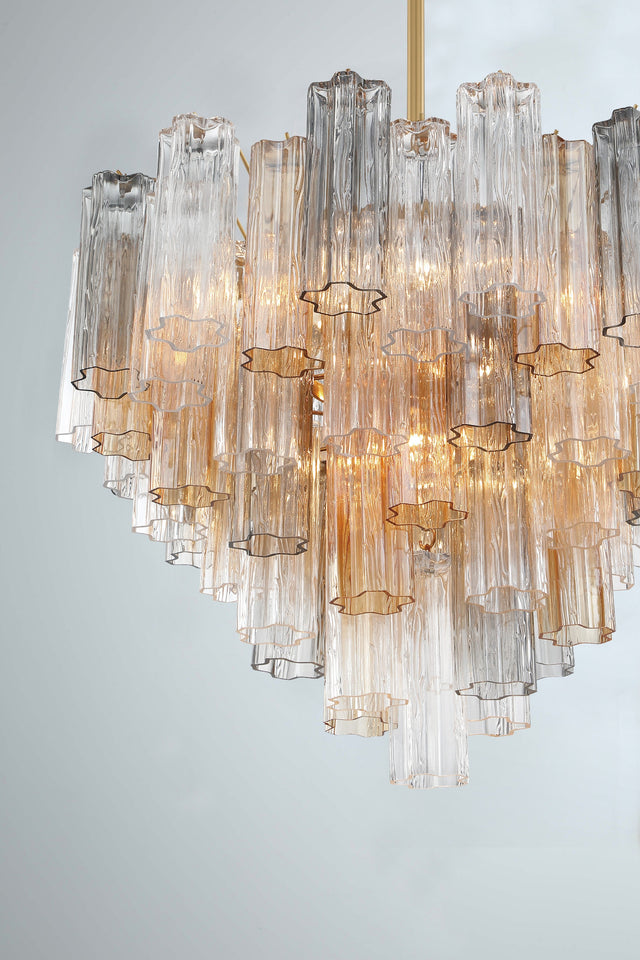 Addis 12 Light Aged Brass Chandelier ADD-312-AG-AM