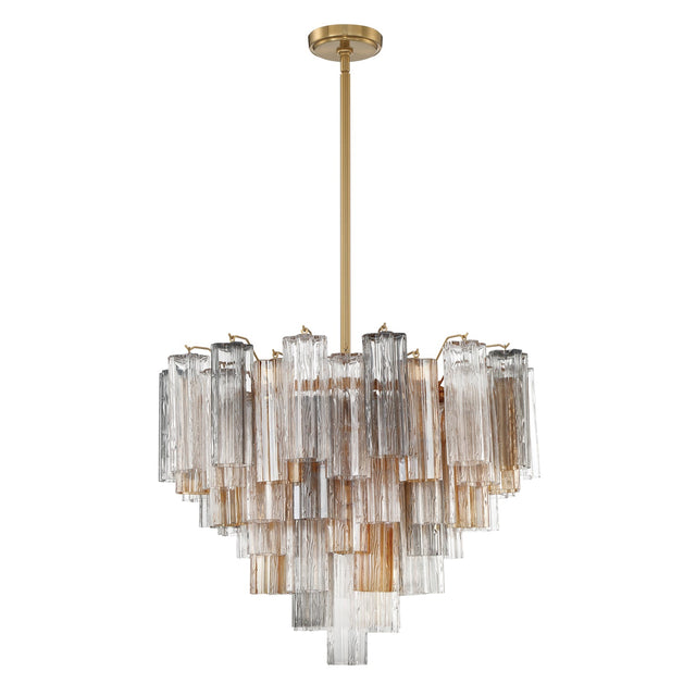 Addis 12 Light Aged Brass Chandelier ADD-312-AG-AM