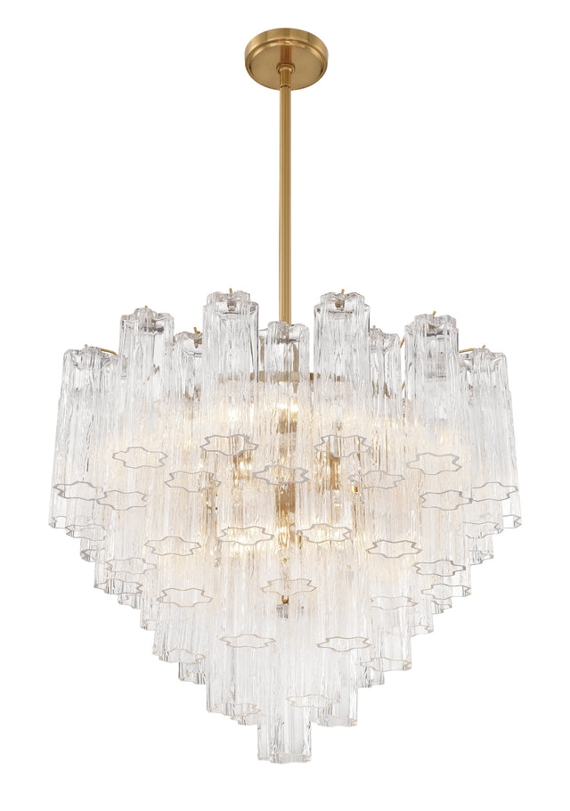 Addis 12 Light Aged Brass Chandelier ADD-312-AG-AM