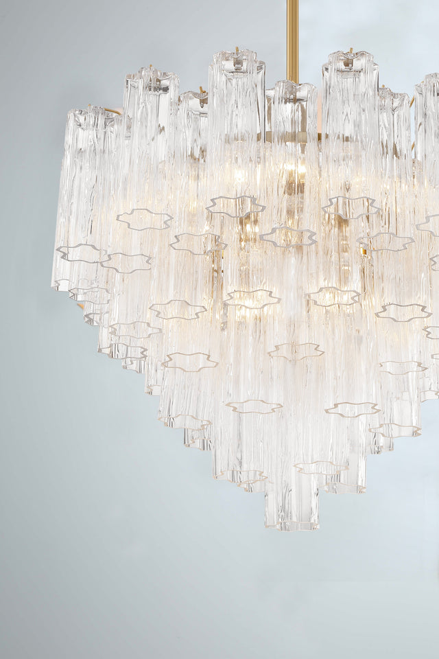 Addis 12 Light Aged Brass Chandelier ADD-312-AG-AM