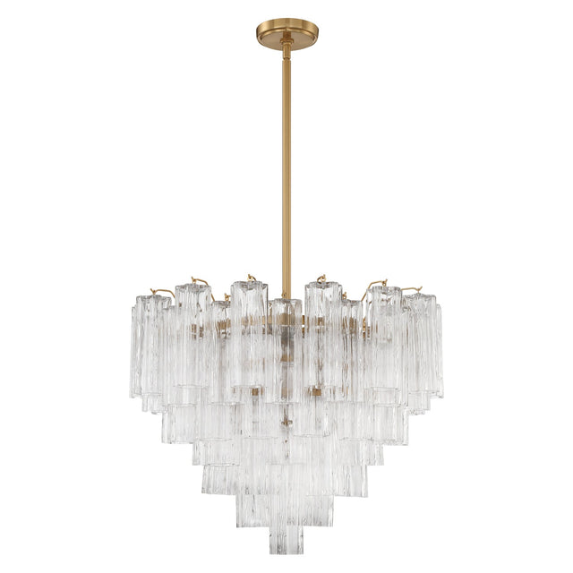 Addis 12 Light Aged Brass Chandelier ADD-312-AG-AM