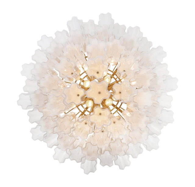 Addis 12 Light Aged Brass Chandelier ADD-312-AG-WH