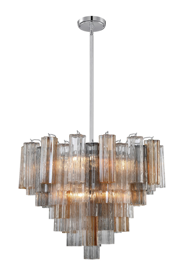 Addis 12 Light Aged Brass Chandelier ADD-312-AG-AM