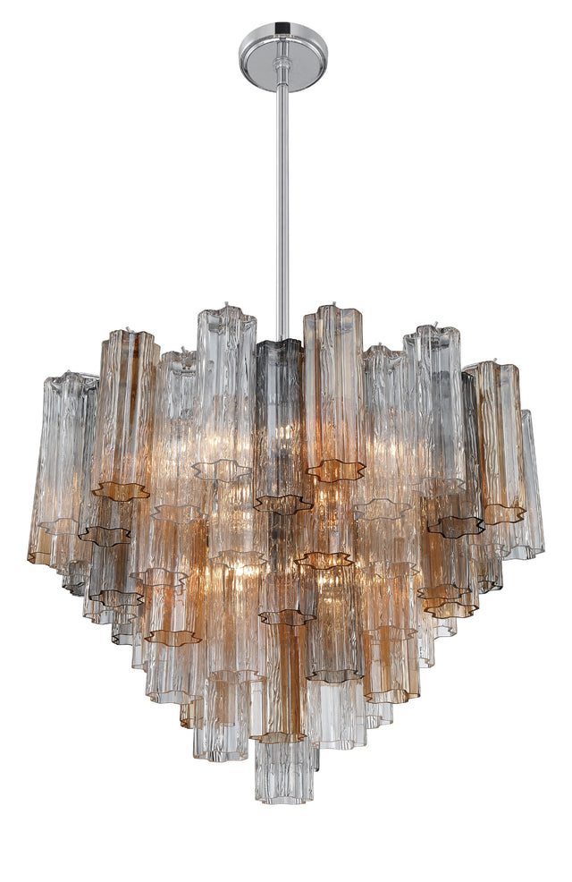 Addis 12 Light Aged Brass Chandelier ADD-312-AG-AM