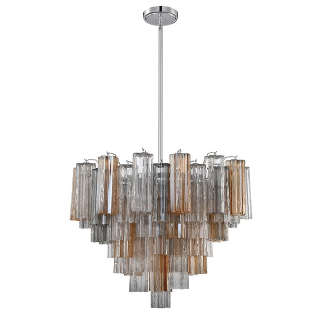 Addis 12 Light Aged Brass Chandelier ADD-312-AG-AM