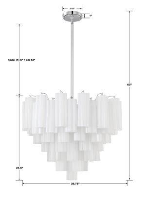 Addis 12 Light Aged Brass Chandelier ADD-312-AG-AM