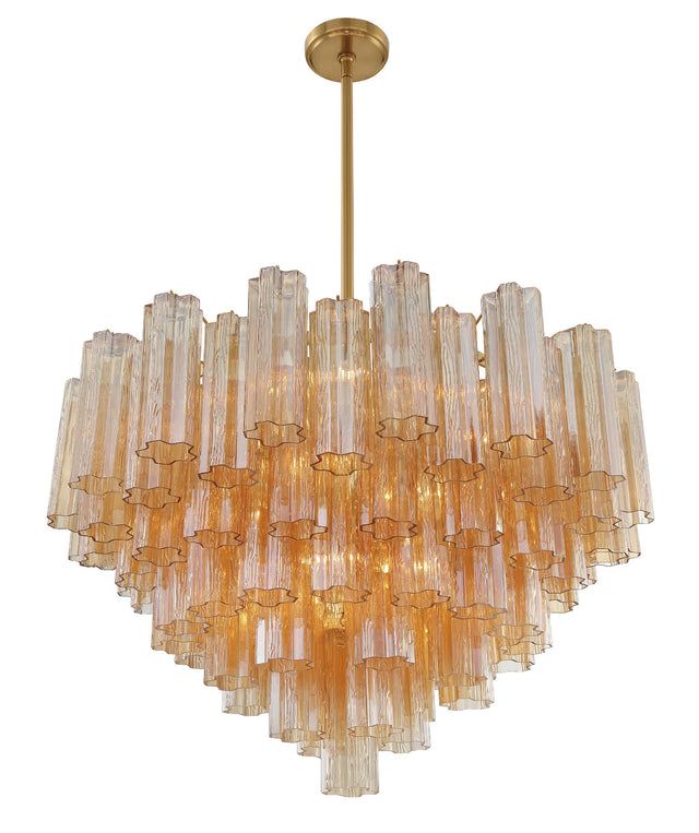Addis 16 Light Aged Brass Chandelier ADD-316-AG-AM