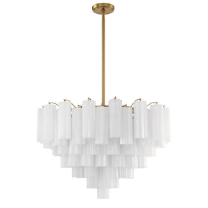 Addis 16 Light Aged Brass Chandelier ADD-316-AG-WH