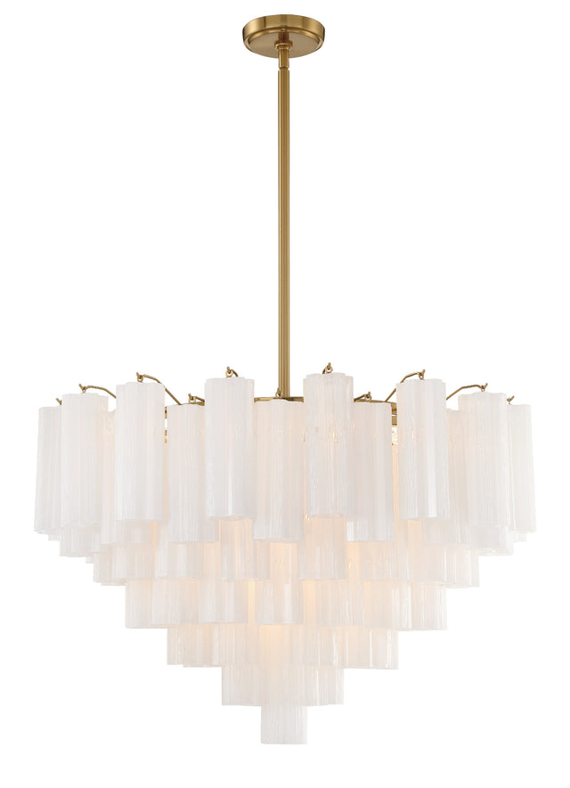 Addis 16 Light Aged Brass Chandelier ADD-316-AG-WH
