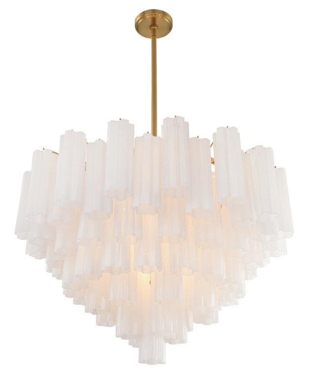 Addis 16 Light Aged Brass Chandelier ADD-316-AG-WH