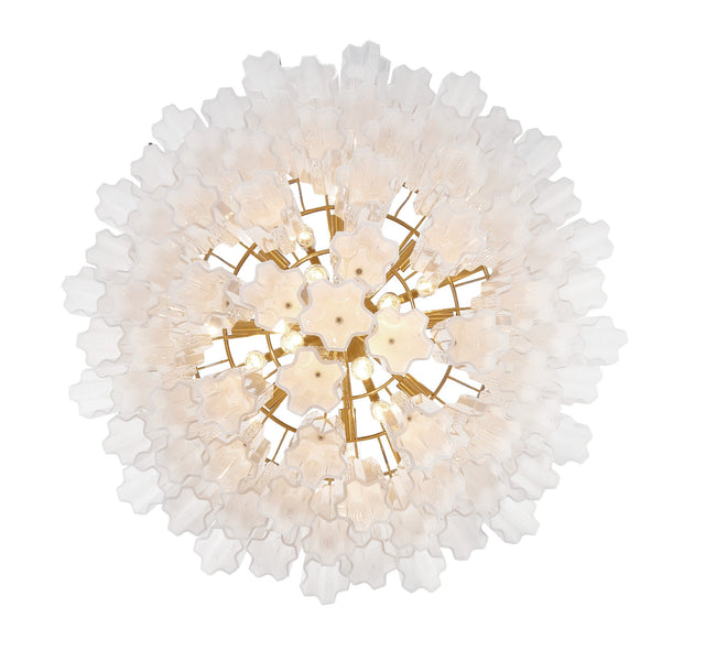Addis 16 Light Aged Brass Chandelier ADD-316-AG-WH