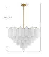 Addis 16 Light Aged Brass Chandelier ADD-316-AG-AM