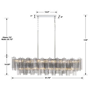 Addis 14 Light Aged Brass Chandelier ADD-317-AG-AM