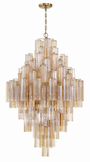 Addis 20 Light Aged Brass Chandelier ADD-319-AG-AM