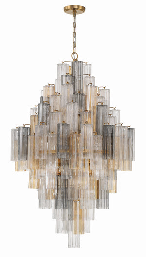 Addis 20 Light Aged Brass Chandelier ADD-319-AG-AM