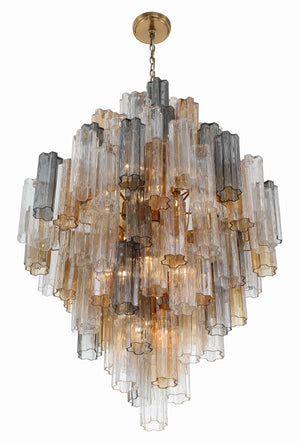 Addis 20 Light Aged Brass Chandelier ADD-319-AG-AM