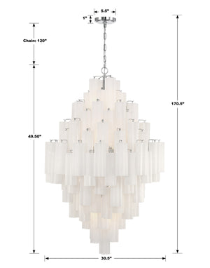 Addis 20 Light Aged Brass Chandelier ADD-319-AG-AM