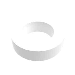 Amba Products Accessory AE-10R-W 10mm Round Spacer (Qty of 2) for Antus or Sirio Collections - 0.375 x 1.5 x 1.5 in. - White Finish