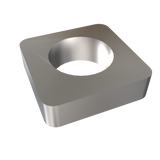 Amba Products Accessory AE-10S-B 10mm Square Spacer (Qty of 2) for Quadro or Vega Collections - 0.375 x 1.5 x 1.5 in. - Brushed Finish
