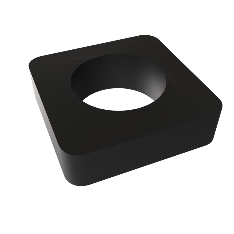 Amba Products Accessory AE-10S-MB 10mm Square Spacer (Qty of 2) for Quadro or Vega Collections - 0.375 x 1.5 x 1.5 in. - Matte Black Finish