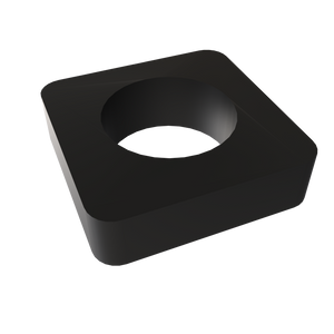 Amba Products Accessory AE-10S-MB 10mm Square Spacer (Qty of 2) for Quadro or Vega Collections - 0.375 x 1.5 x 1.5 in. - Matte Black Finish
