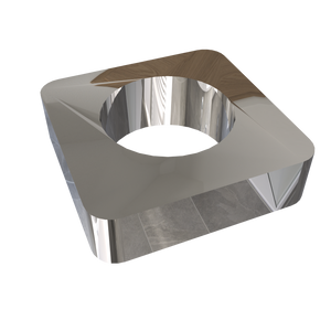 Amba Products Accessory AE-10S-P 10mm Square Spacer (Qty of 2) for Quadro or Vega Collections - 0.375 x 1.5 x 1.5 in. - Polished Finish