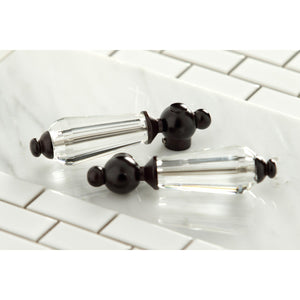 Wilshire AE103T5WLL Three-Handle 2-Hole Deck Mount Clawfoot Tub Faucet with Hand Shower, Oil Rubbed Bronze
