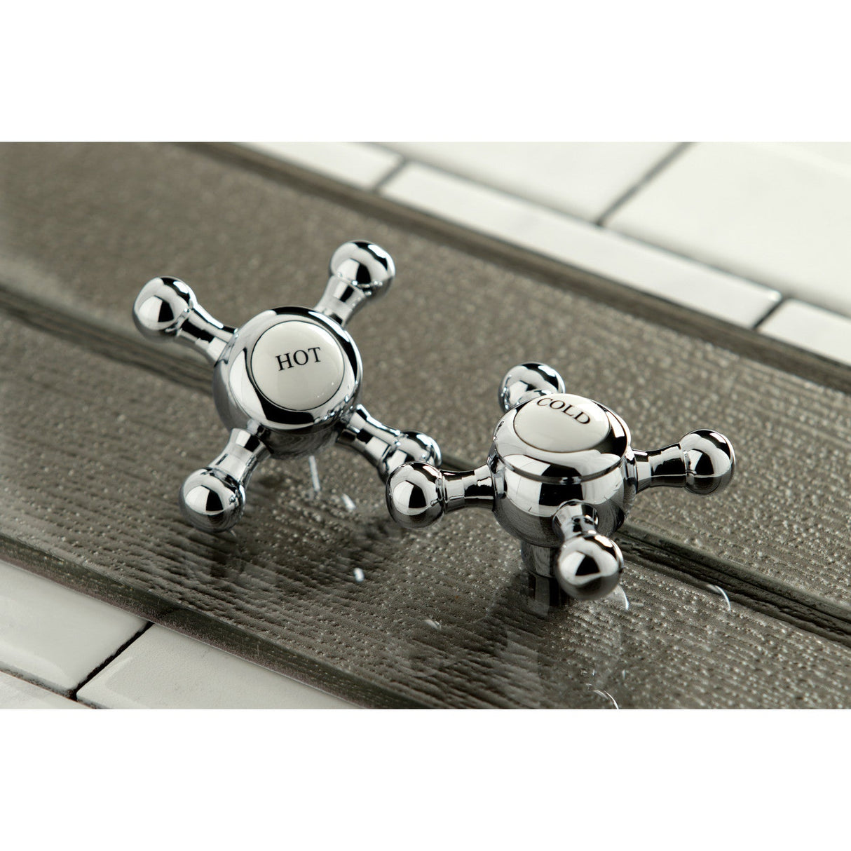 English Country AE104T1BX Three-Handle 2-Hole Deck Mount Clawfoot Tub Faucet with Hand Shower, Polished Chrome