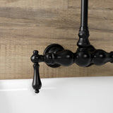 Aqua Vintage AE1T0 Two-Handle 2-Hole Tub Wall Mount Clawfoot Tub Faucet, Matte Black