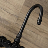 Aqua Vintage AE1T0 Two-Handle 2-Hole Tub Wall Mount Clawfoot Tub Faucet, Matte Black