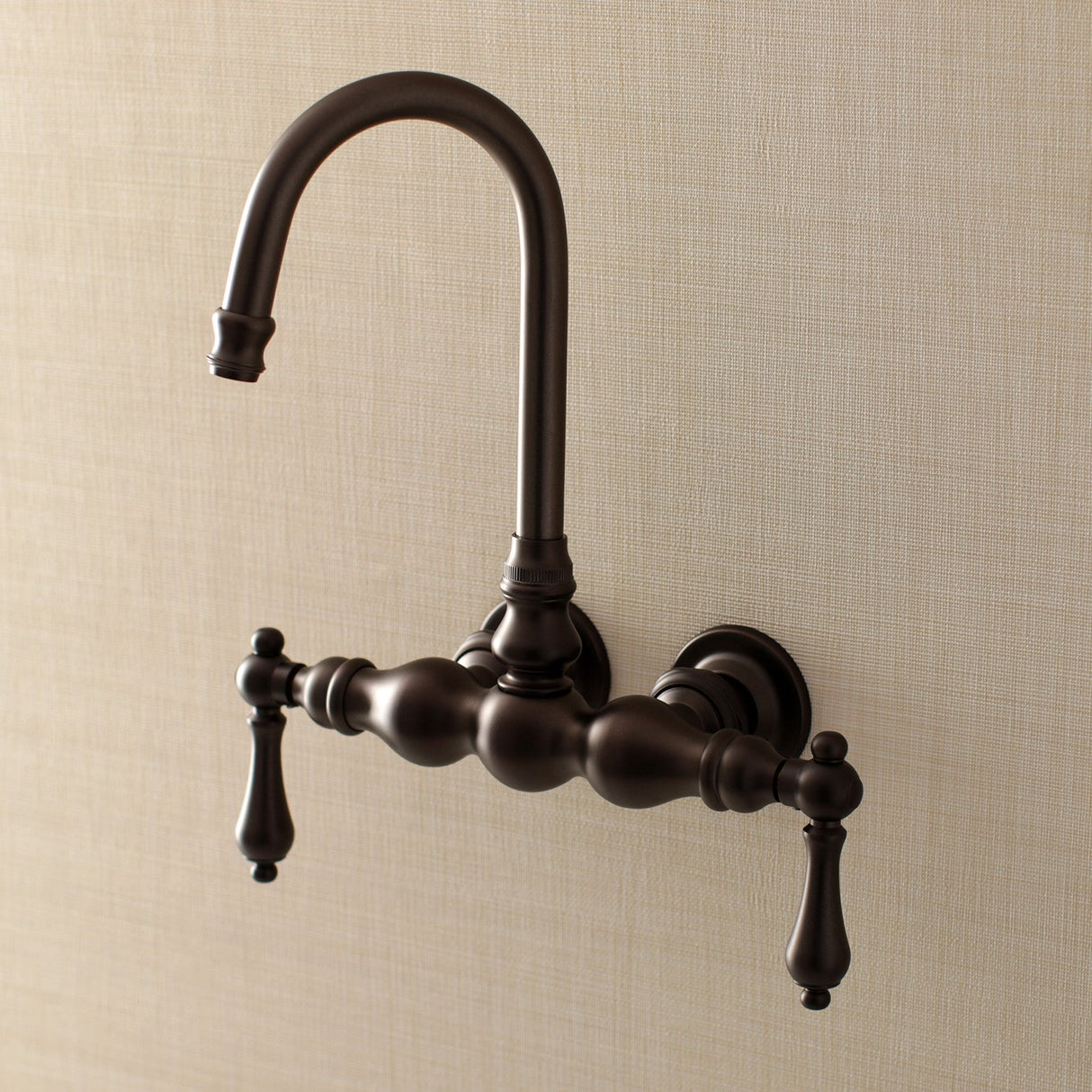 Aqua Vintage AE1T5 Two-Handle 2-Hole Tub Wall Mount Clawfoot Tub Faucet, Oil Rubbed Bronze