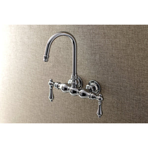 Aqua Vintage AE2T1 Two-Handle 2-Hole Tub Wall Mount Clawfoot Tub Faucet, Polished Chrome