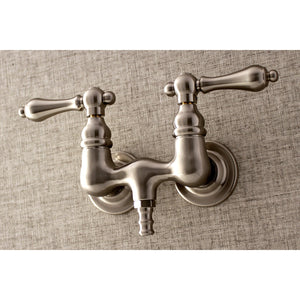 Aqua Vintage AE31T8 Two-Handle 2-Hole Tub Wall Mount Clawfoot Tub Faucet, Brushed Nickel