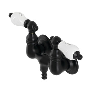Aqua Vintage AE33T0 Two-Handle 2-Hole Tub Wall Mount Clawfoot Tub Faucet, Matte Black