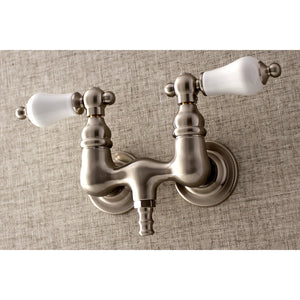 Aqua Vintage AE33T8 Two-Handle 2-Hole Tub Wall Mount Clawfoot Tub Faucet, Brushed Nickel