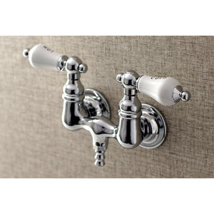 Aqua Vintage AE34T1 Two-Handle 2-Hole Tub Wall Mount Clawfoot Tub Faucet, Polished Chrome
