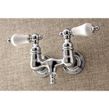Aqua Vintage AE34T1 Two-Handle 2-Hole Tub Wall Mount Clawfoot Tub Faucet, Polished Chrome