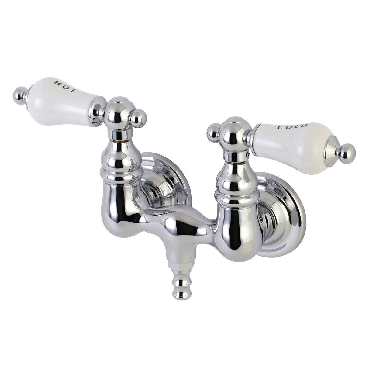 Aqua Vintage AE34T1 Two-Handle 2-Hole Tub Wall Mount Clawfoot Tub Faucet, Polished Chrome