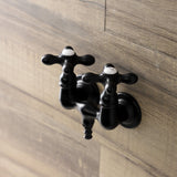 Aqua Vintage AE37T0 Two-Handle 2-Hole Tub Wall Mount Clawfoot Tub Faucet, Matte Black