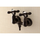 Aqua Vintage AE37T5 Two-Handle 2-Hole Tub Wall Mount Clawfoot Tub Faucet, Oil Rubbed Bronze