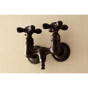 Aqua Vintage AE37T5 Two-Handle 2-Hole Tub Wall Mount Clawfoot Tub Faucet, Oil Rubbed Bronze