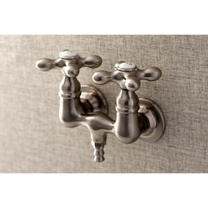 Aqua Vintage AE37T8 Two-Handle 2-Hole Tub Wall Mount Clawfoot Tub Faucet, Brushed Nickel