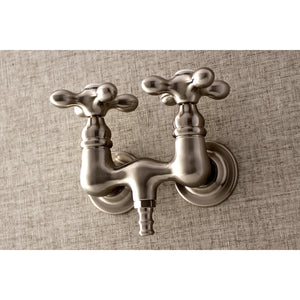Aqua Vintage AE37T8 Two-Handle 2-Hole Tub Wall Mount Clawfoot Tub Faucet, Brushed Nickel