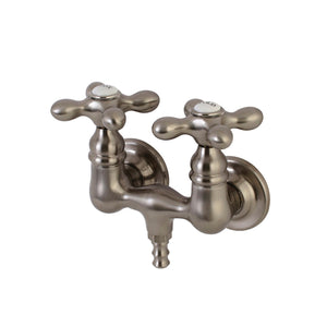 Aqua Vintage AE37T8 Two-Handle 2-Hole Tub Wall Mount Clawfoot Tub Faucet, Brushed Nickel