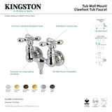 Aqua Vintage AE38T1 Two-Handle 2-Hole Tub Wall Mount Clawfoot Tub Faucet, Polished Chrome